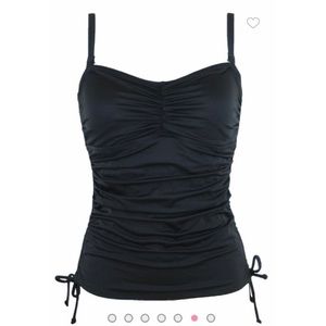 NWT Pour Moi DD+ Bandini Tankini Swim Top - Black